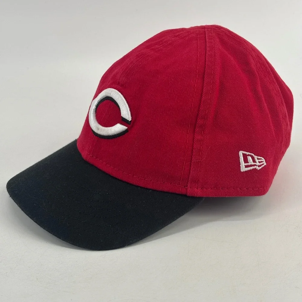 New Era 9TWENTY Cincinnati Reds Hat Infant Red Black Elastic MLB Baseball Cap
